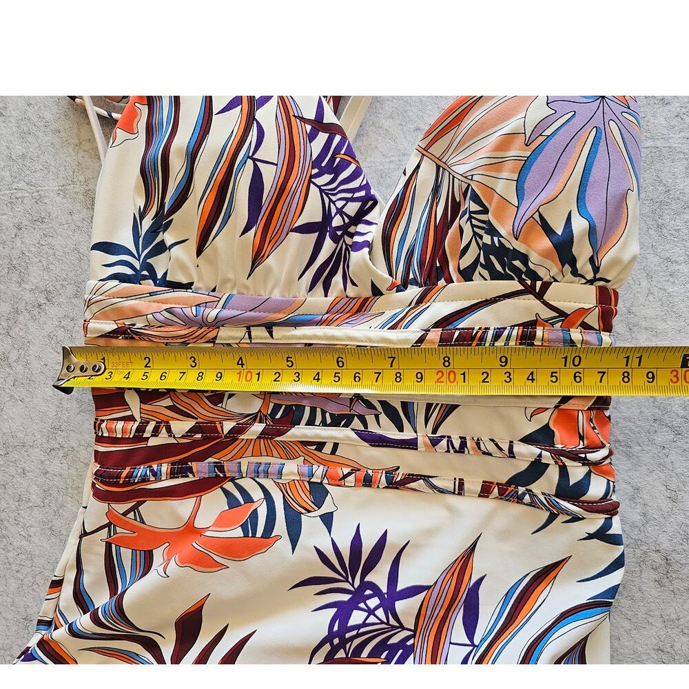 La Blanca Botanical Garden Multi-Strap Cross-Back One-Piece Swimsuit, Sz S - Picture 6 of 7